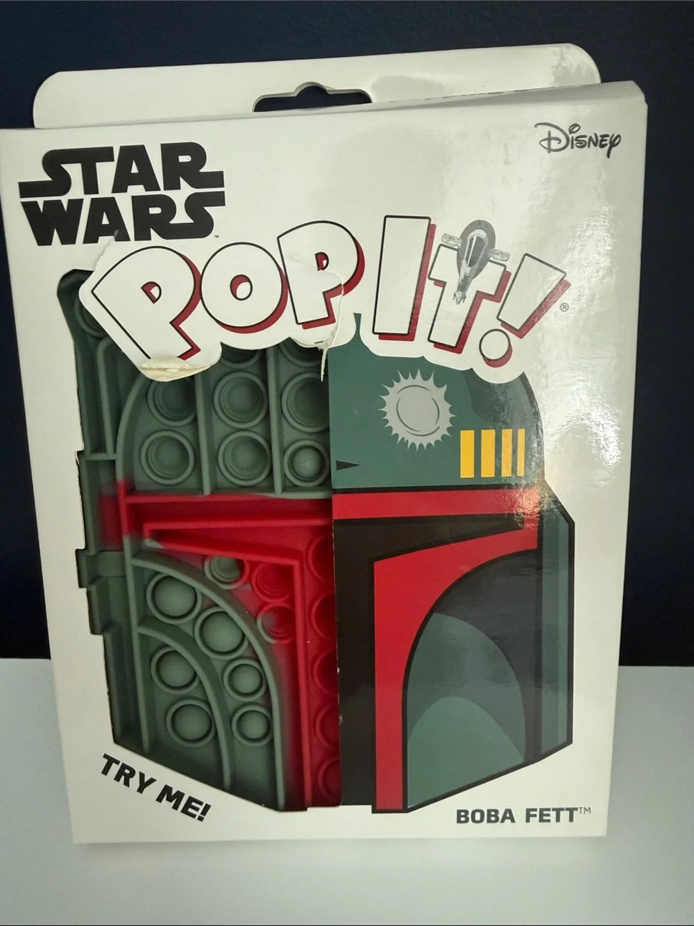 Disney Star Wars Pop It! Boba Fett Silicone Toy - Green & Red